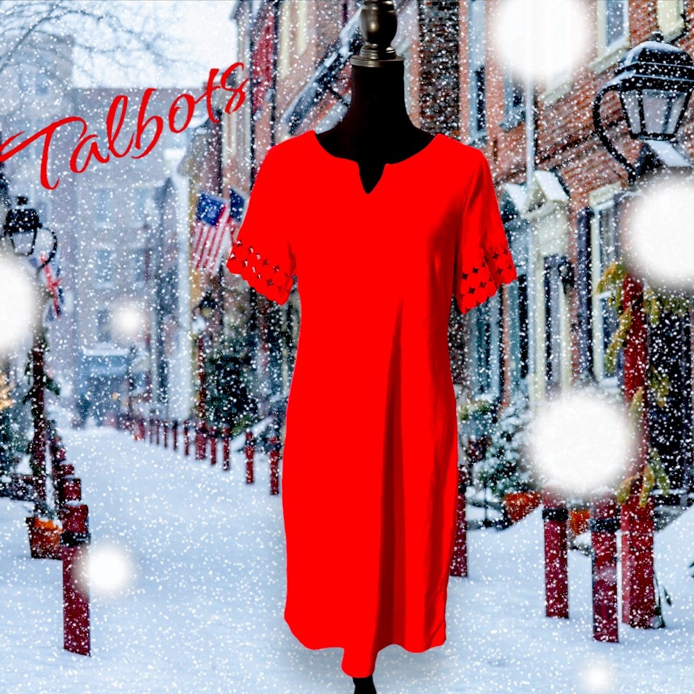 Perfect Talbots “ little red dress” for the holidays.